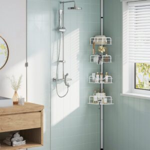 doucheplanchet – totaalhoogte 80 323 cm – 4 niveaus – wolkwit – slim georganiseerd
