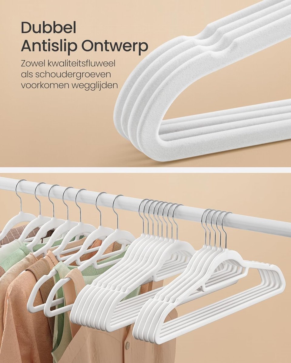 kleerhanger, 50 stuks, anti slip
