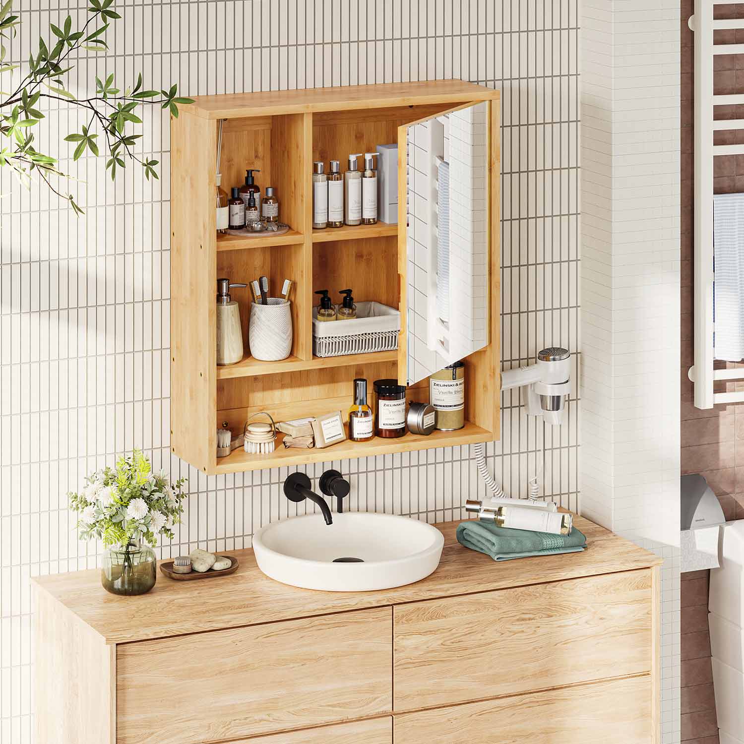 badkamer spiegelkast – wandmontage – compact & stijlvol