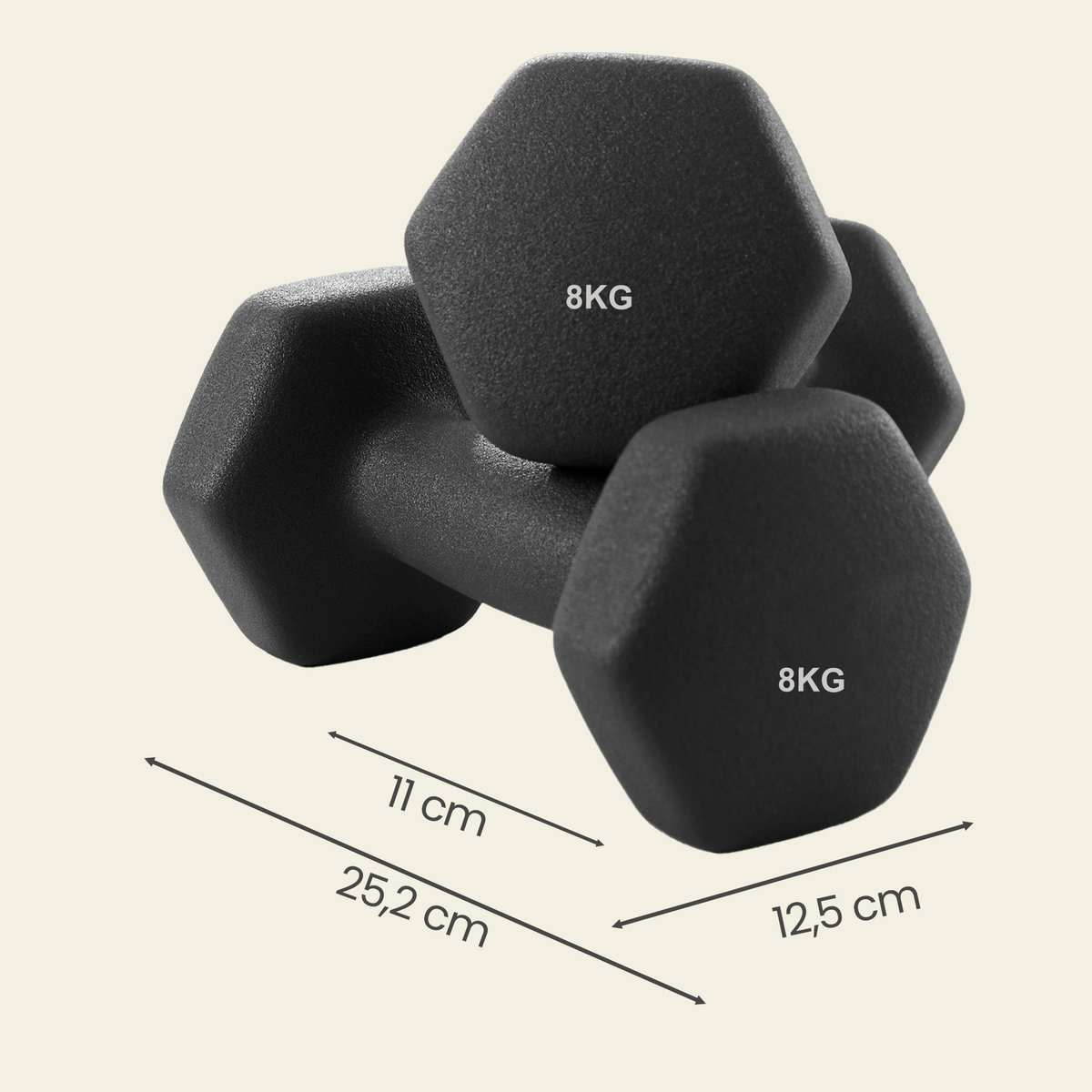 dumbells halterset 2 stuks 8kg